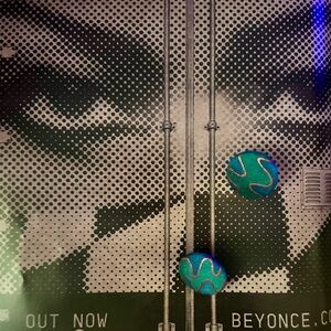 Vintage button earrings